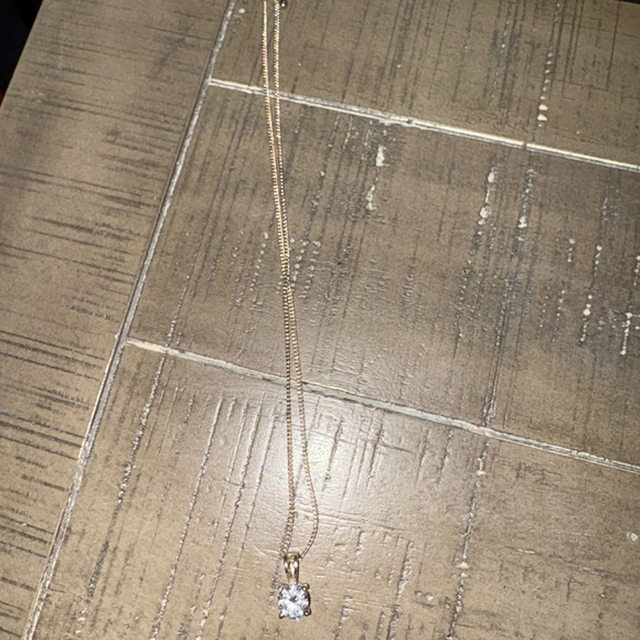 Jewelry - Elegant Gold Necklace with Silver Pendant